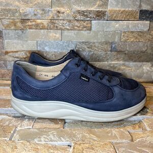 Finn Comfort Ikebukuro Parson Blue Suede/Mesh Shoes Women's Size 8.5
